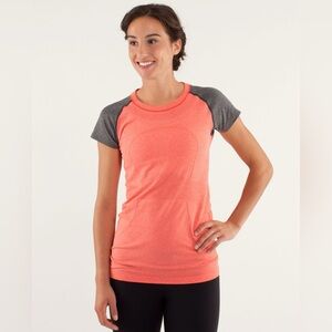 Lululemon | Orange & Grey Swiftly Tech Short Sleeve